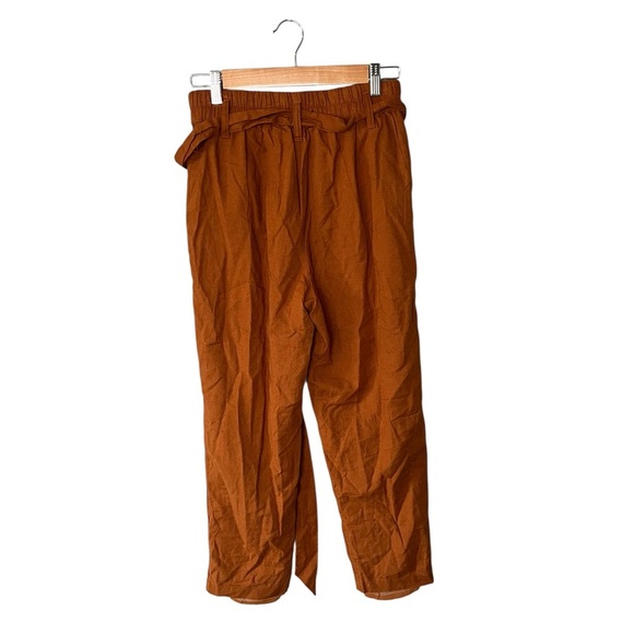 NWT American Eagle Linen Blend Pants With Belt - Pumpkin Spice - Picture 3 of 10